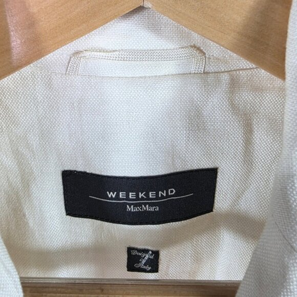 Weekend Max Mara Washed linen single breast blazer - Picture 5 of 5